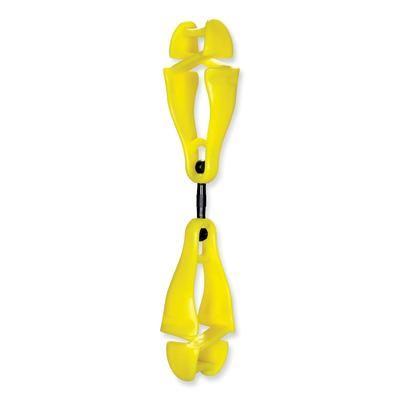 Ergodyne 19519BULK Squids 3420 Dual Clip Swivel Glove Clip Holder, 1 x 0.6 x 5.5, Acetal Copolymer, Lime, 100/Pack, Ships in 1-3 Business Days - Case