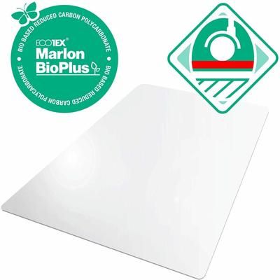 Floortex NRCMFLBG0004 Ecotex Marlon BioPlus Rectangular Polycarbonate Chair Mat for Low/Medium Pile Carpets, Rectangular, 46 x 60, Clear FLRNRCMFLBG00