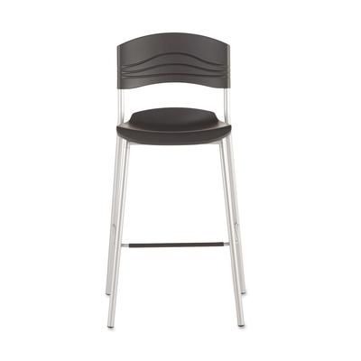 Iceberg 64527 CaféWorks Bistro Stool, Graphite Seat/Graphite Back, Silver Base