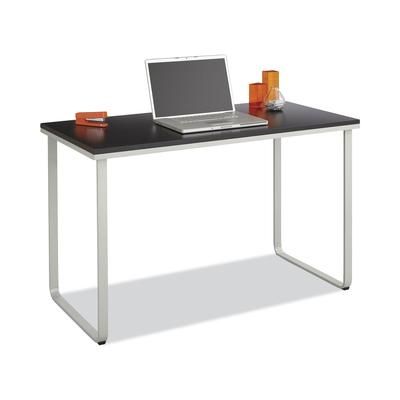 Safco 1943BLSL Steel Workstation, 47.25w x 24d x 28.75h, Black/Silver