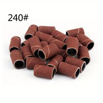 TEMU 200pcs/pack Sanding Bands Manicure Pedicure Nail Electric Drill Machine Grinding Sand Ring Bit