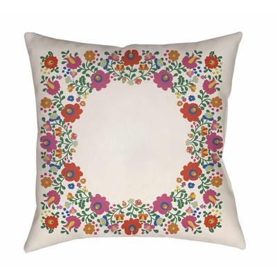 Carcar 16" Square Traditional Pillow plush Ivory/Bright Red/Emerald/Bright Blue/Bright Pink/Navy/Light Silver/White/Ash/Camel/Blush/Lunar Green/Desert Sand Outdoor Throw Pillow - Boutique Rugs