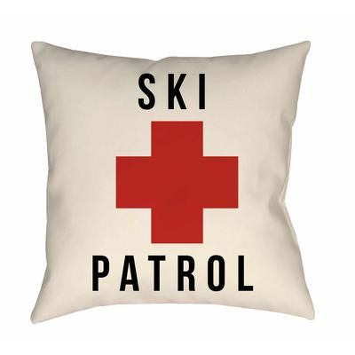 Kencot 16" Square Cottage Pillow plush Black/Beige/Bright Red/Pearl/Ivory/Warm Gray/Dark Brown Outdoor Throw Pillow - Boutique Rugs