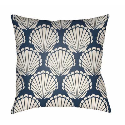 Kalamangog 16" Square Coastal Pillow plush Charcoal/Off White/Medium Gray/Smoke/Gray/Marine Blue/Pearl/Beige Outdoor Throw Pillow - Boutique Rugs