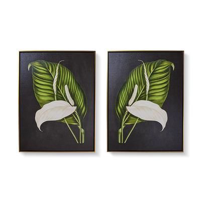 New York Botanical Garden Charcoal Peace Lily - Print I - Frontgate