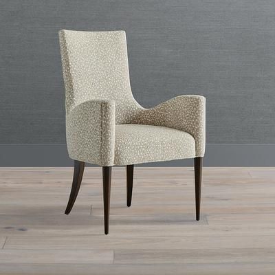 Camilla Dining Arm Chair - Stone Ross Performance Leather - Frontgate