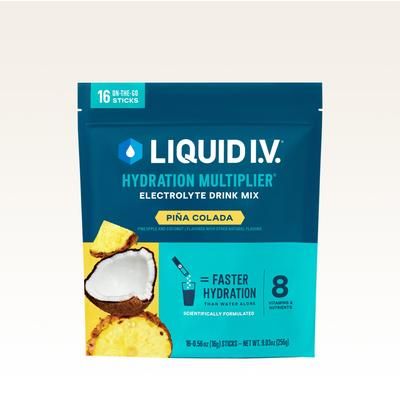 Liquid I.V.® Piña Colada Hydration Multiplier® (16 Pack) - Hydrating Powdered Electrolyte Drink Mix Packets