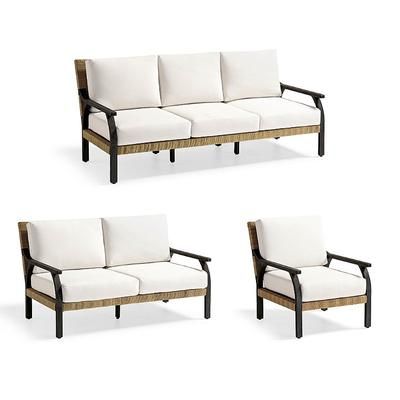 Torano Seating Replacement Cushions - Lounge Chair, Quick Dry, Vista Boucle Alabaster - Frontgate