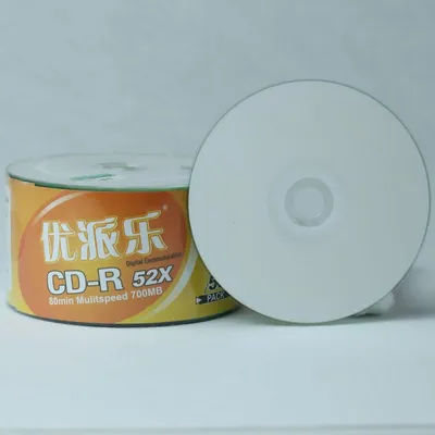 50 Blank Writable Compact Discs Printable CD-R Discs 700MB 80 Minutes 16x And Music