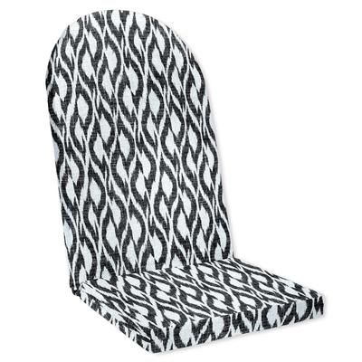 BH Outdoor Performance Adirondack Chair Cushion by BrylaneHome in Black Ikat Patio Seat Padding