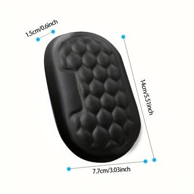TEMU 1pc Ergonomic Memory Foam Wrist Rest For Computer Desk - Comfortable Arm Support Cushion For Typing, Gaming & Office Work, Non-slip Design, Black