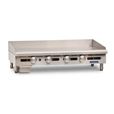 Imperial ITG-48 NG 48" Gas Commercial Griddle w/ Thermostatic Controls - 1" Steel Plate, Natural Gas, Stainless Steel, Gas Type: NG