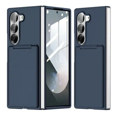 For Samsung Z Fold 6 Fold 5 Wallet Case With Card Slot Holder Kickstand Cover For Galaxy Z Fold 5 6 Hard Plastic Shockproof Case