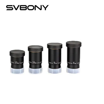 SVBONY 1.25" Telescope Eyepiece 6/9/15/20mm 66° Ultra Wide Angle FMC Eyepiece Set for Telescope