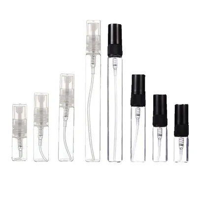 30/50/100pcs 2ml 3ml 5ml 10ml Glass Perfume Bottles Portable Empty Refillable Bottle Cosmetics Bottle Sample Thin Glass Vials