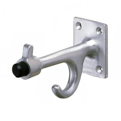 Bobrick B-212 Wall-Mount Clothes Hook w/ Bumper, Matte Aluminum