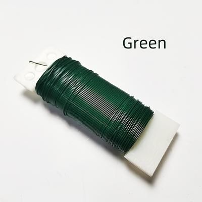 TEMU 1pc Wire, 0.35mm Diameter X 50m - Ideal For Diy & Handmade Ornaments, Christmas Wreaths, Garlands, And Flower Arrangements