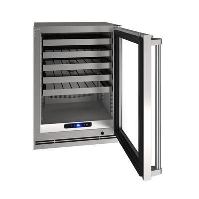 Viking VCWC524-SG33A 23 5/8" 1 Section Undercounter Commercial Wine Cooler w/ 1 Zone, 30 Bottle Capacity, 115v, 5 Slide-out Wine Racks, Silver