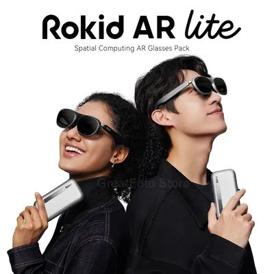 Rokid AR Lite with Station 2 Intelligent AR glasses 3D HD 600nits Micro OLED Giant Screen Real-time Translation