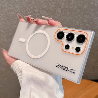 TEMU New Luxury Clear Matte Magnetic Phone Case For Wireless Charging Hard Pc Shockproof Cover