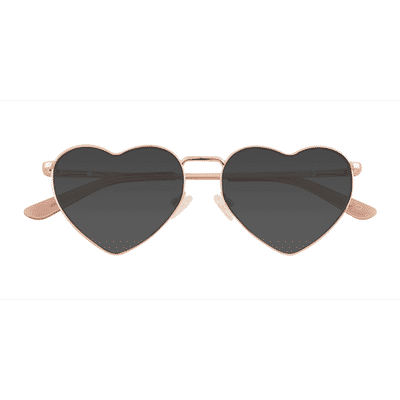 Unisex s heart Rose Gold Metal Prescription sunglasses - Eyebuydirect s Wonderful