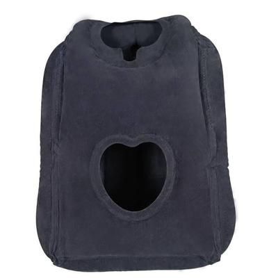 TEMU Portable Inflatable Travel Neck Pillow With Heart Cutout, Hand-washable Nylon Cover For Airplanes, Cars, Buses, Trains, Office & Camping