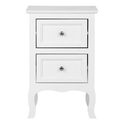 TEMU White Bedside Table Cabinet, Small Chest Of 2 Drawers, Wooden Night Stand For Bedroom Living Room, 40 X 30 X 60 Cm
