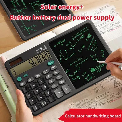 Scientific Calculator With Writing Drawing Tablet Portable 12Digit LCD Large Display Calculator For