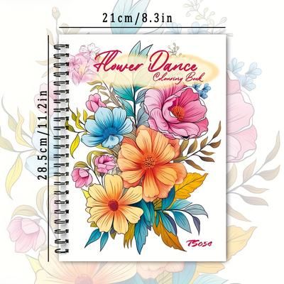 TEMU (original Brand New Thickened Pages) Adult Relax Colouring Book - Spiral Bound, Used As Drawing Supplies, Back To School Gift, Start Of School Gift, Birthday Gift, Party Gift