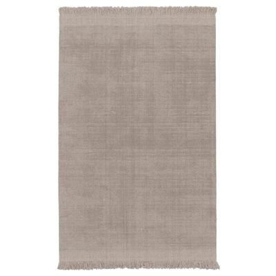 Tappeto morbido lana e cotone fatto a mano grigio 160 x 230 cm