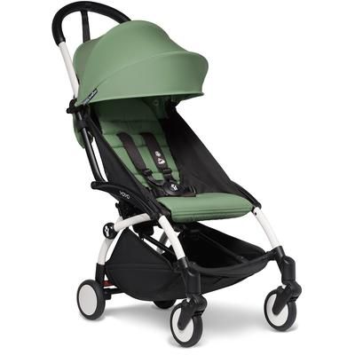Babyzen YOYO2 Ultra Compact Complete 0+/6+ Stroller & Rolling Bag Bundle - White/Peppermint