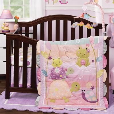 Lambs & Ivy Puddles 4 Piece Crib Bedding Set