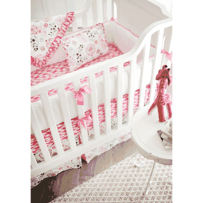 New Arrivals Penelope in Pink 4 Piece Baby Crib Bedding Set