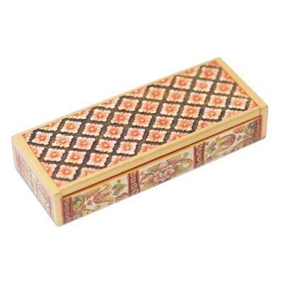 Bedugul Gardens,'Hand-Painted Crocodile Wood Jewelry Box'