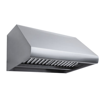 Wall-Mounted Range Hood, Convertible to Ductless, 1000/2000 CFM, Stainless Steel Finish, Outdoor Rated | Proline PLJW 109 / 60 inches wide / 430 Stainless Steel (indoors) / Dual motor (2000 CFM)