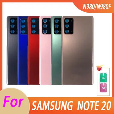New For Samsung Note 20 Battery Back Cover Panel Rear Door Housing Case Camera Lens Replace