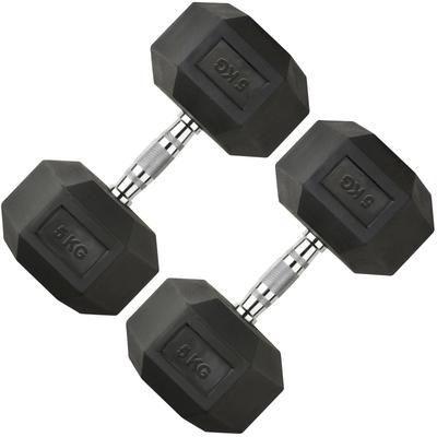 TEMU Hex Dumbbells 2.5kg To 30kg Pairs Rubber Weight Home Gym Equipment, Strength Training Workout Functional Fitness Dumbell Dumbell