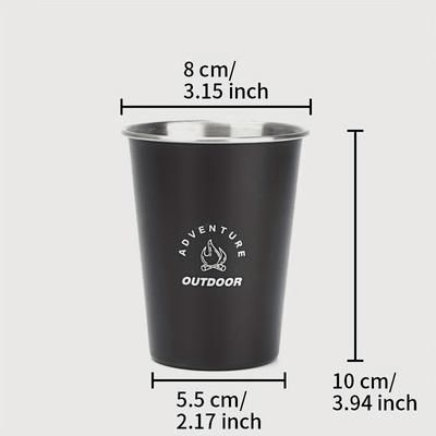 TEMU Shatterproof Stainless Steel Drink Cup With Coating - Unbreakable, Bpa-free Tumbler For Home, Office, And Travel - Perfect Birthday Gift