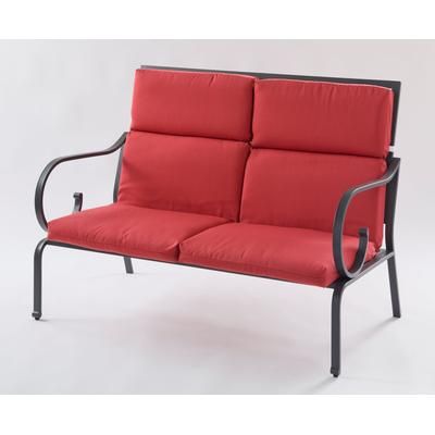 Riviera Steel Double Deep Loveseat by BrylaneHome in Black