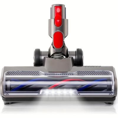 TEMU High- Cleaning Brush For V7, V8, V10, V11, V15 - Plastic Floor & Tile Cleaning Tool With Red Bristle Head And Transparent Roller Brush - Essential Vacuum Accessory, Brush Cleaning Tool