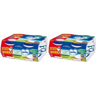 Mellin Baby Formaggino Classico 4 X 80 G Set da 2 2x4x80 g