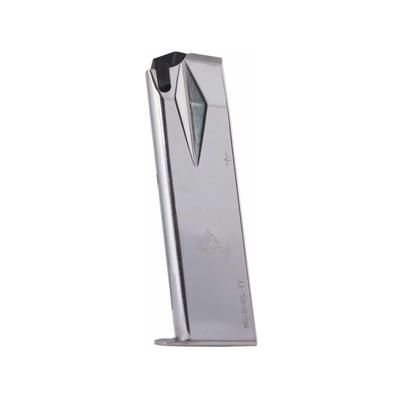 Mec-Gar Magazine RUGER P85/89/93/94/95 9mm Luger 17 Round Nickel 1 Pack Carbon Steel MGRP8517N-17RD