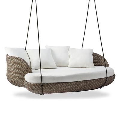 Malia Hanging Daybed Replacement Cushions - Quick Dry, Vista Boucle Air Blue - Frontgate