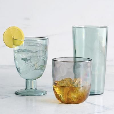 Set of 6 Rustic Acrylic Drinkware - Grey, Grey Jumbo - Frontgate
