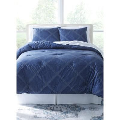 Denim Comforter 3-Pc. Set by BrylaneHome in Denim (Size TWIN)