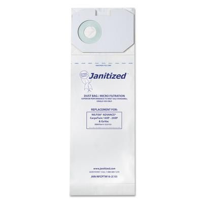 Janitized JANNFCPTW162 Vacuum Filter Bags Designed to Fit Nilfisk CarpeTwin Upright 16XP/20XP, 100/CT - Case of 100 APCJANNFCPTW162