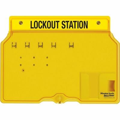 Master Lock Company 1482B Padlock Station, Holds 4 Safety Padlocks, Yellow MLK1482B