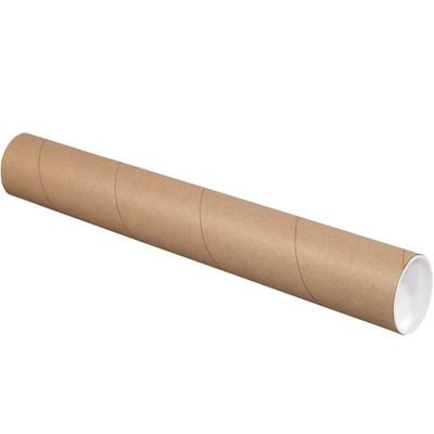 3 x 6" Kraft Tubes with Caps, Case Of 48 (P3006K)