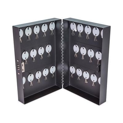 Controltek 500127 Combination Lockable Key Cabinet, 28-Key, Metal, Black, 7.75 x 3.25 x 11.5 CNK500127