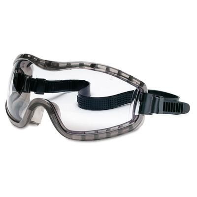 MCR Safety 2310AF Stryker Safety Goggles, Chemical Protection, Black Frame
